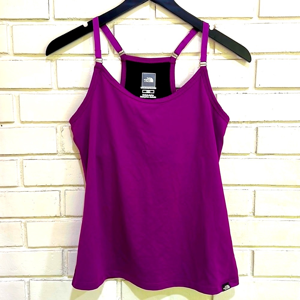 The North Face Purple Racerback Workout Tank Top Adjustable Straps
